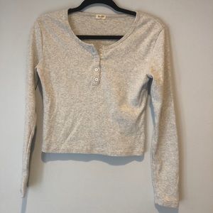 NWOT Brandy Melville (John Galt) gray long sleeve